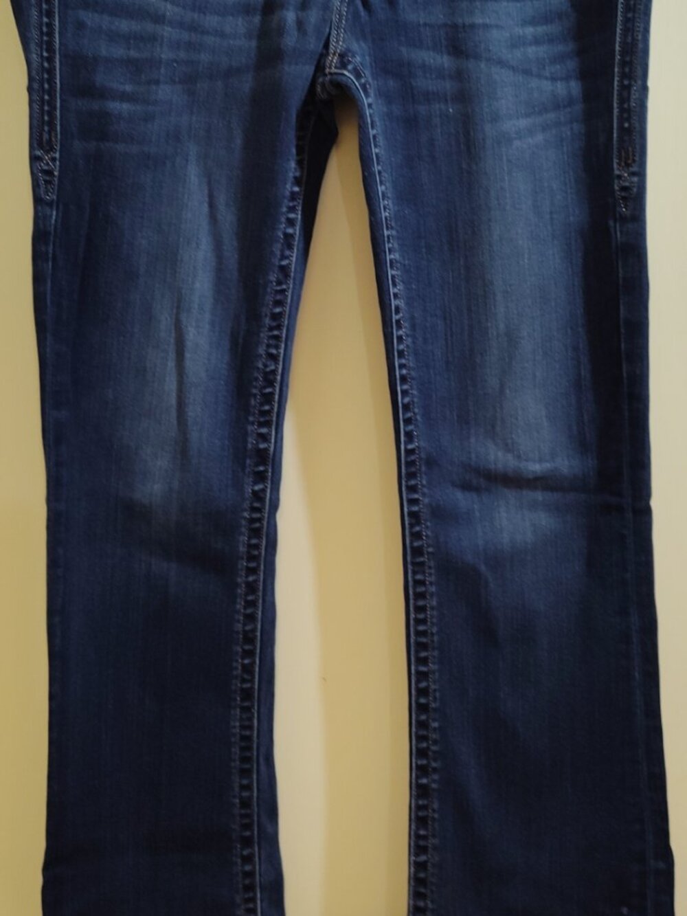 Rock Revival size 30 Fleur de Lis Flap back Pockets Designs Boot cut Jeans - Picture 3 of 14